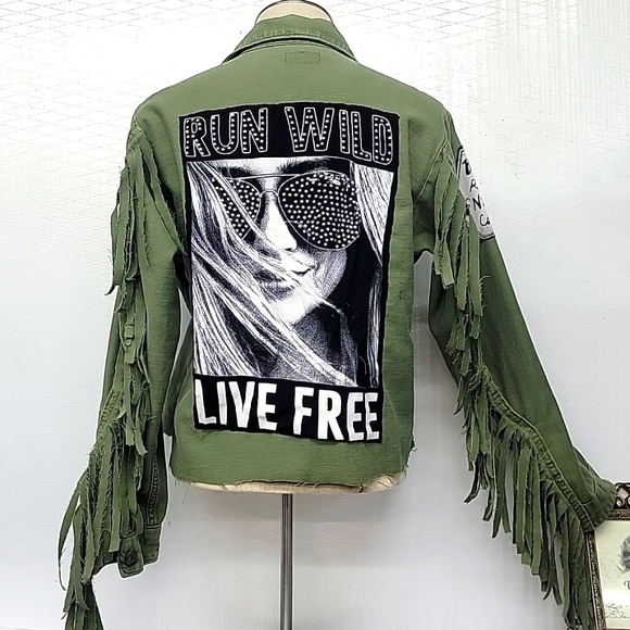 US Army Jackets & Blazers - Vintage US ARMY Jacket Upcycled Reworked Retro Vintage